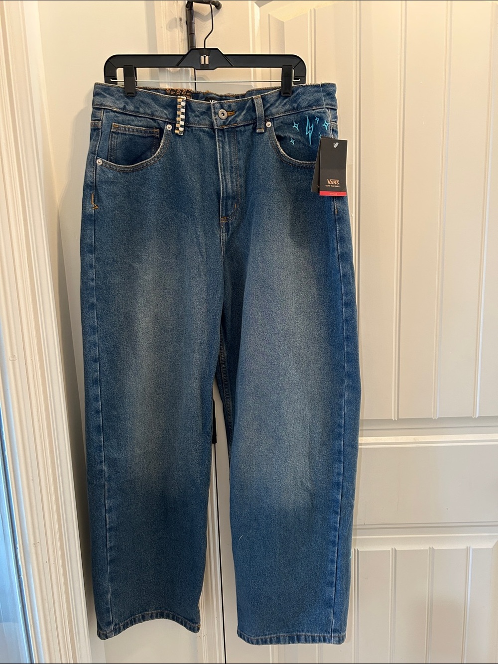 Vans Men's Medium Blue Relaxed Fit Jeans Baggy Fit Size 32